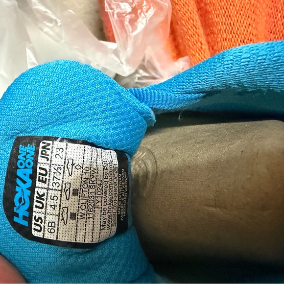 Hoka Athletic Shoes in Aqua Blue and White - Picture 10 of 10